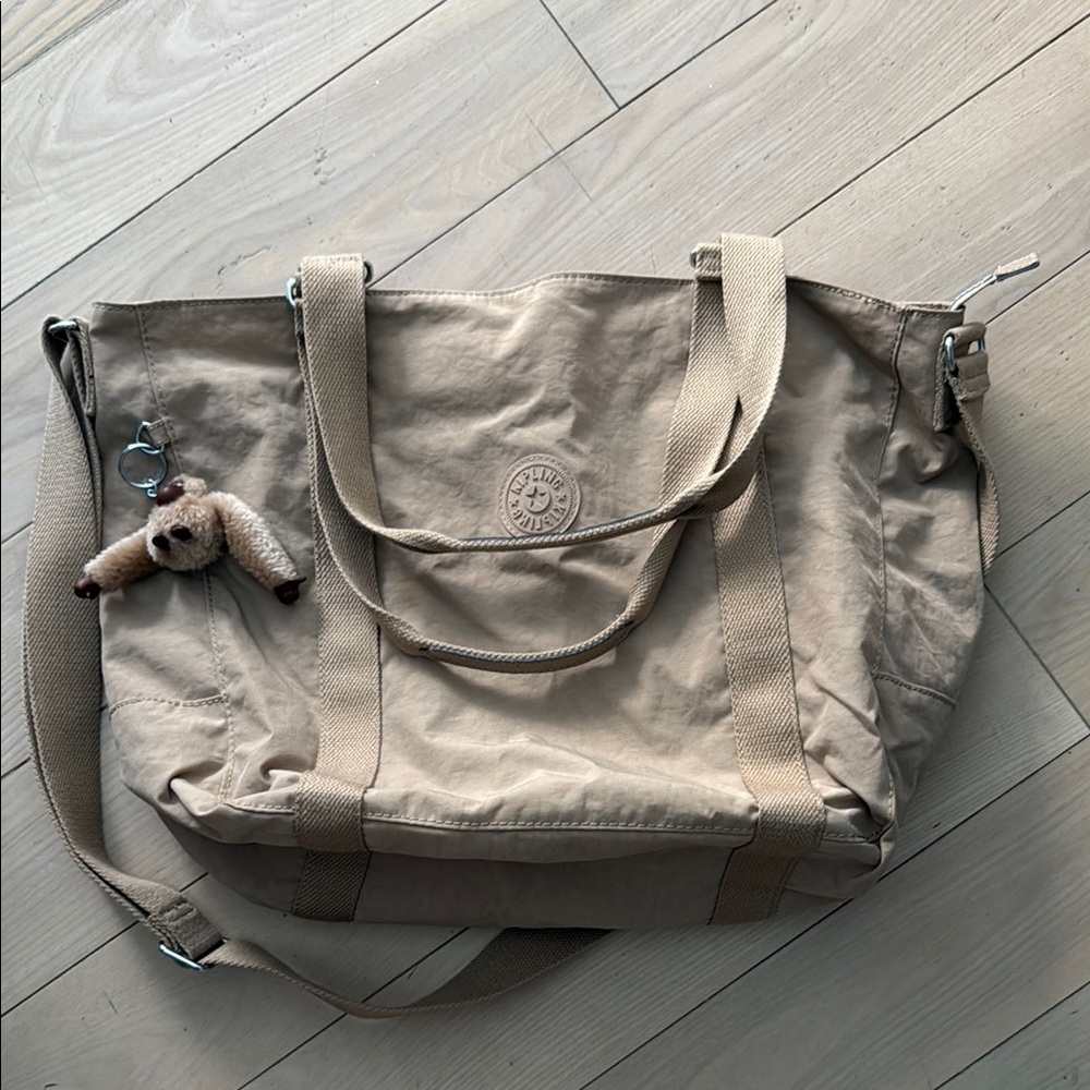 Beige Kipling Tote Bag
